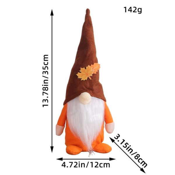 3 kpl Fall Gnomes Pehmokoristeet Autumn Pumpkin Doll SET