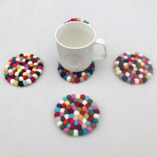 5 stk Runde Filt Ball Coasters Filt Coaster Pads 1 STK 1 STK 1 pc