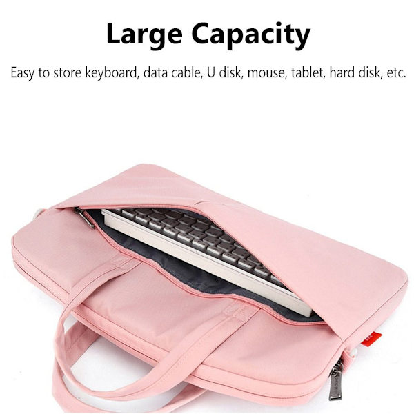 13 14 15 tommers håndveske til bærbar PC ROSA 13 TOMMES Pink 13 inch