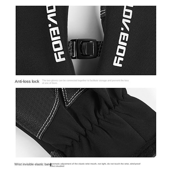 Taktiske vinterhandsker Opvarmede fleecinghandsker SORT M BLACK M