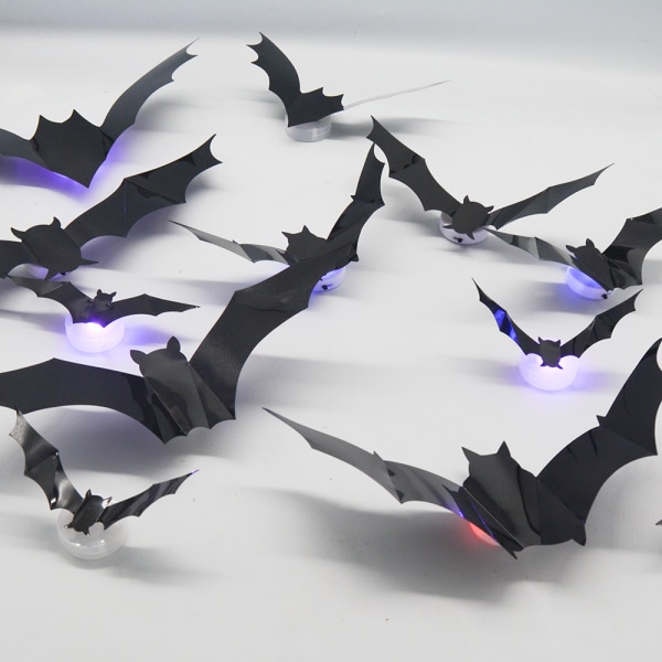 LED-lepakkovalo Halloween-koriste 36 kpl 36 kpl 36Pcs