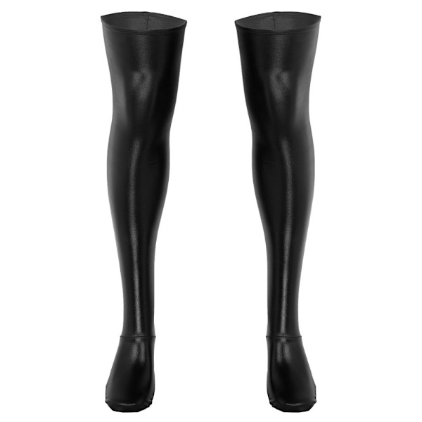 Faux läder strumpor Anti Skid PU läder 1 Pair