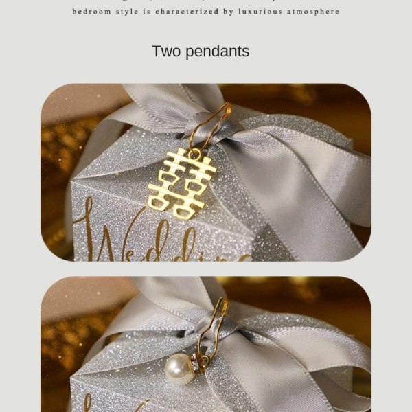20 STK Sjokoladegodteribokser Bryllupsfavoritteske STIL 1 MED TEKST Style 1 With text