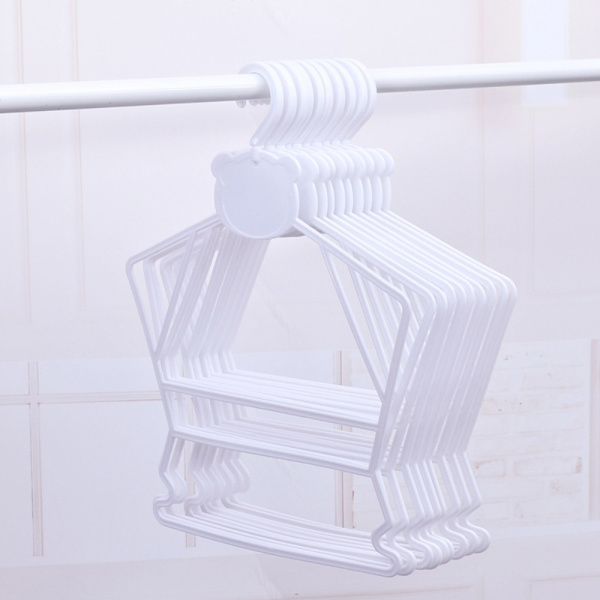 5 STK Babytøjsbøjle i ét stykke tøjstativ HVID 5 STK 5 STK White 5pcs-5pcs