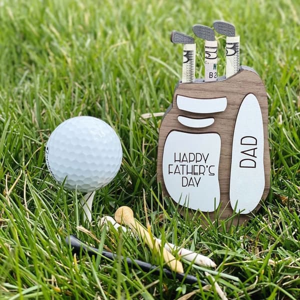 Golfbag Pengeholder Golfbag Pengepose GRÅ grey