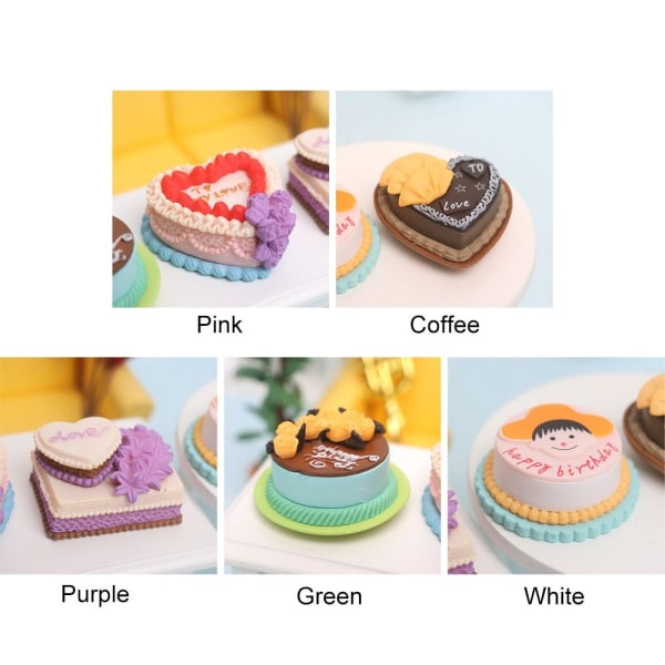 Miniature Kage Brød DIY Dessert HVID White