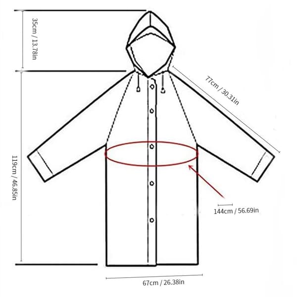 2st Regnponchos Regnrockar Regnskalsrock 2Pcs
