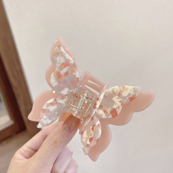 Butterfly Hair Clips Acetate Claw Clips LJUSROSA light pink