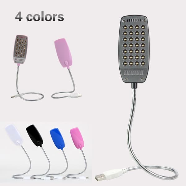 LED-leselampe USB-boklys ROSA Pink