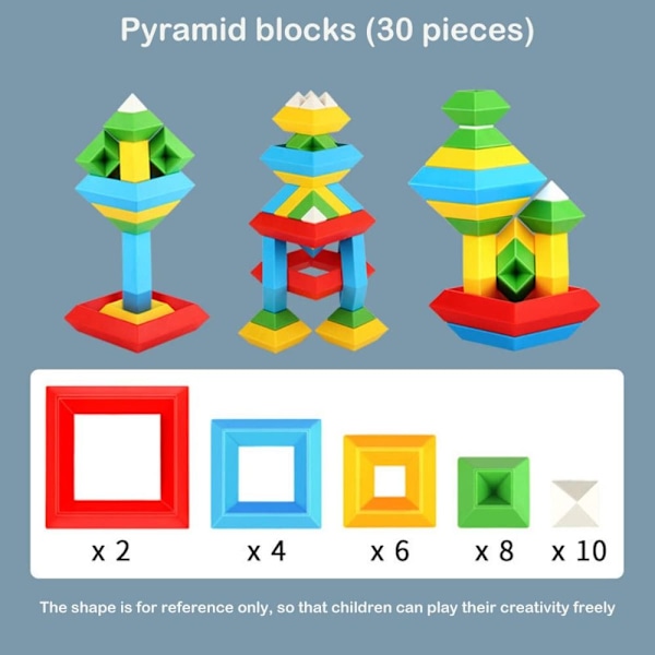 Pyramid Blocks Set Set 30kpl 30kpl 30pcs