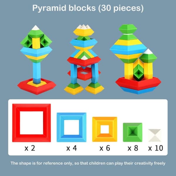 Pyramidi Palikkasarja Rakennussarja 15KPL 15KPL 15pcs