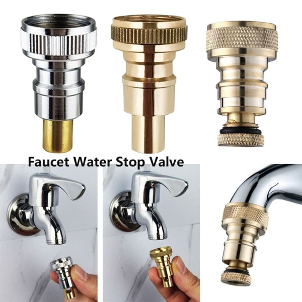 2 STK Automatisk vandstopventil Vandhane Vandstop C C C