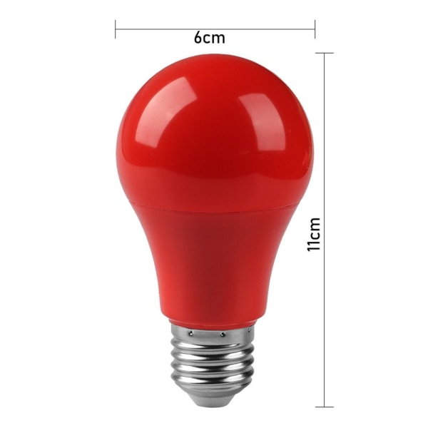 LED-pære A60 Lampe RØD E27 E27 Red E27-E27