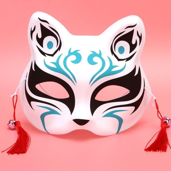 2 stk Anime Foxes Mask Half Face Masks 2 2 2