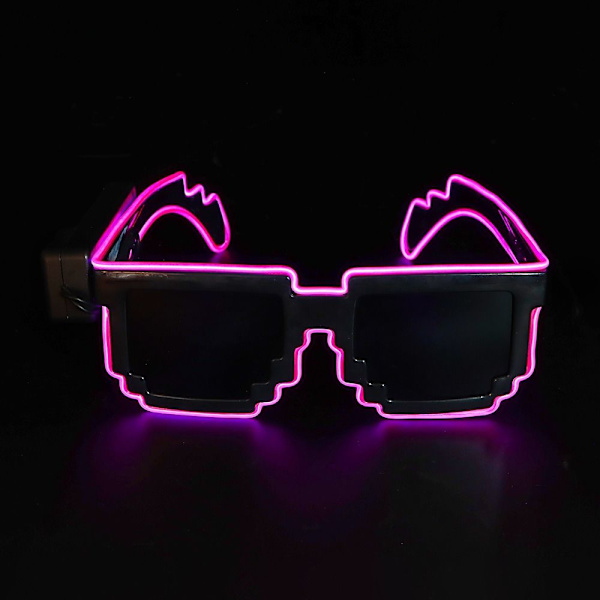 Mosaic LED Glasögon LED Light-up Glasögon Glow in the Dark GUL Yellow