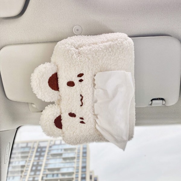 Car Tissue Box Tissue Holder BEIGE Beige