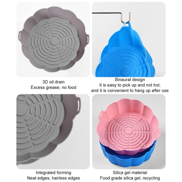 Air Fryer Silikonpute For Air Fryer 19CMGRÅ GRÅ 19cm