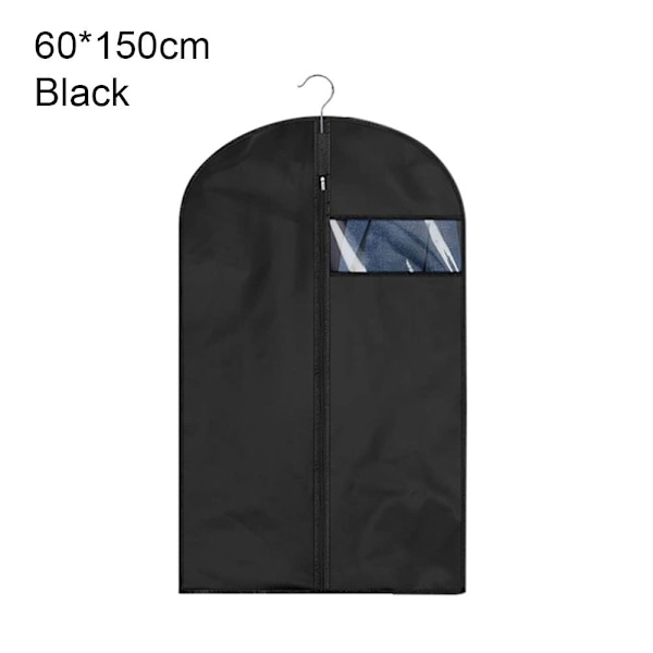 Kläddammpåse Hängande förvaringspåse SVART 60X150CM Black 60x150cm