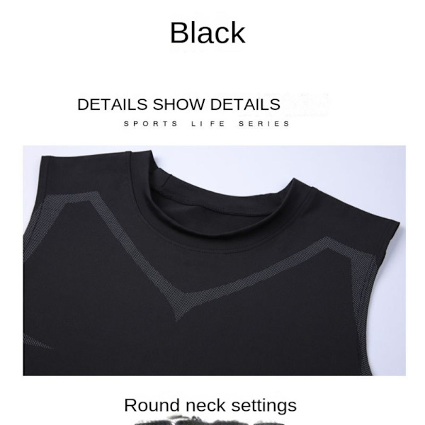 Ionic Shaping Vest Sports Ihonpitävät liivit MUSTA M black M