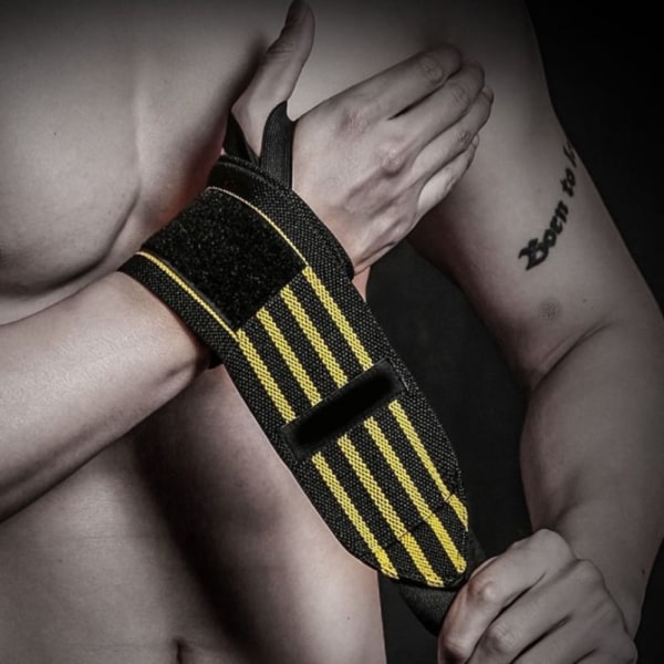 Wrist Wrap Wrist Brace GUL DUBBEL RAND DUBBEL RAND YELLOW Double stripe-Double stripe