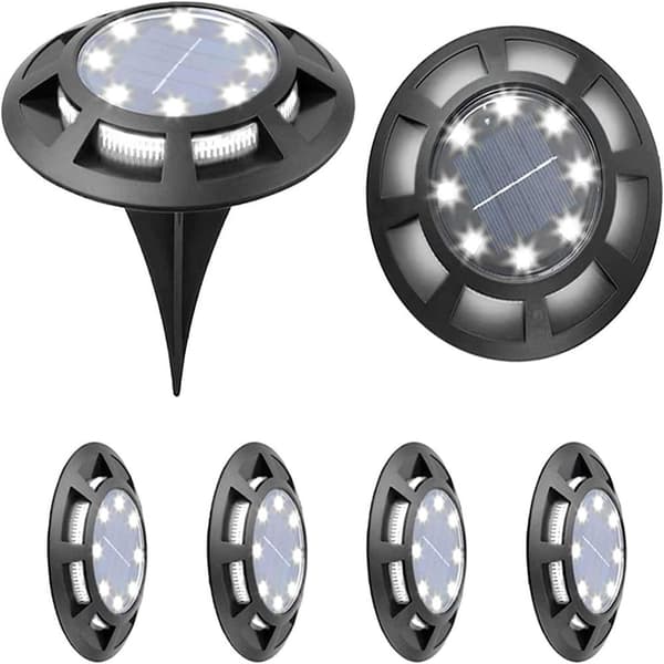 4 kpl Solar Ground Light LED aurinkolamppuja 4 KPL WHITE LIGHT WHITE 4PcsWhite Light