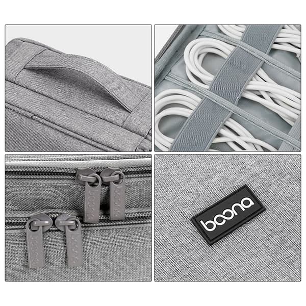 Digital opbevaringstaske USB-kabeltasker grey Style 1-Style 1