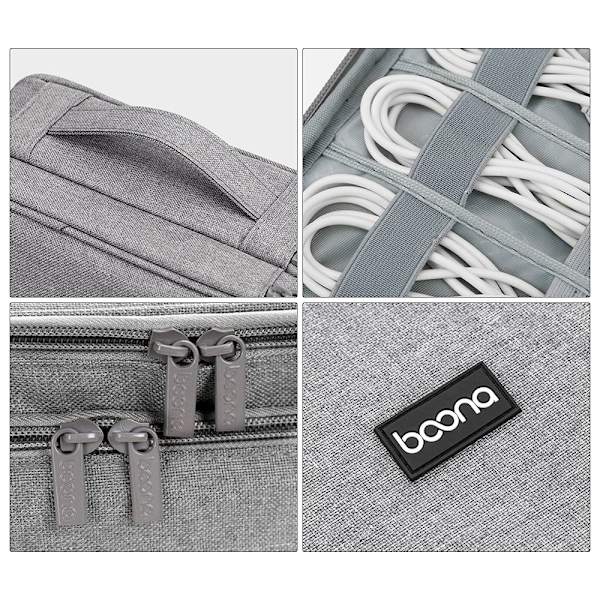 Digital oppbevaringsveske USB-kabelposer grey Style 2-Style 2