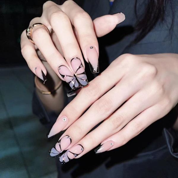 Fake Nails pitkät ranskalaiset 2 2 2