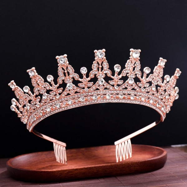 Fuld Diamond Crown Crown Tiara GRØN Green