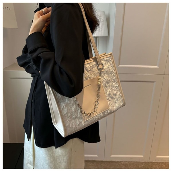 Fashion Bag Dame Summer Pearl Chain Skulder Underarm Bag blue