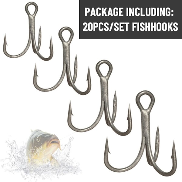 20 kpl / set Fishhoks High Carbon Steel 10 10 10