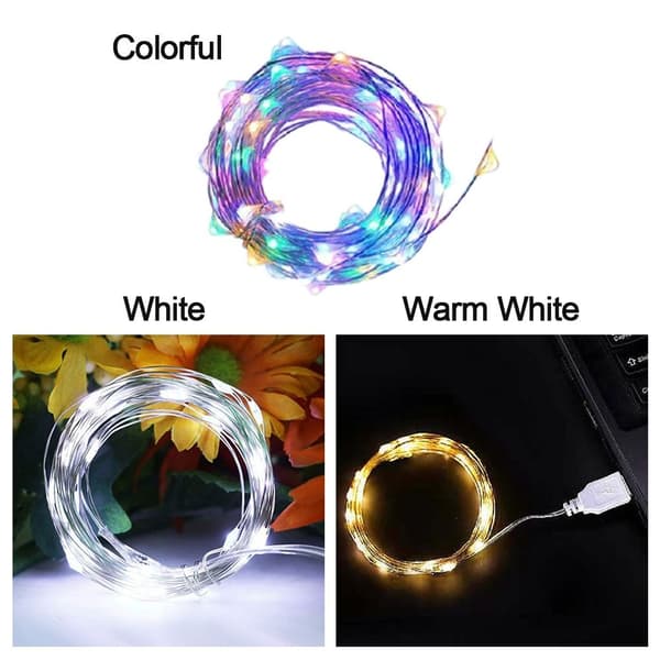 5/10/20M LED String Lights Koppar Silver WARM WHITE 5M50LED Warm White 5M50LED-5M50LED