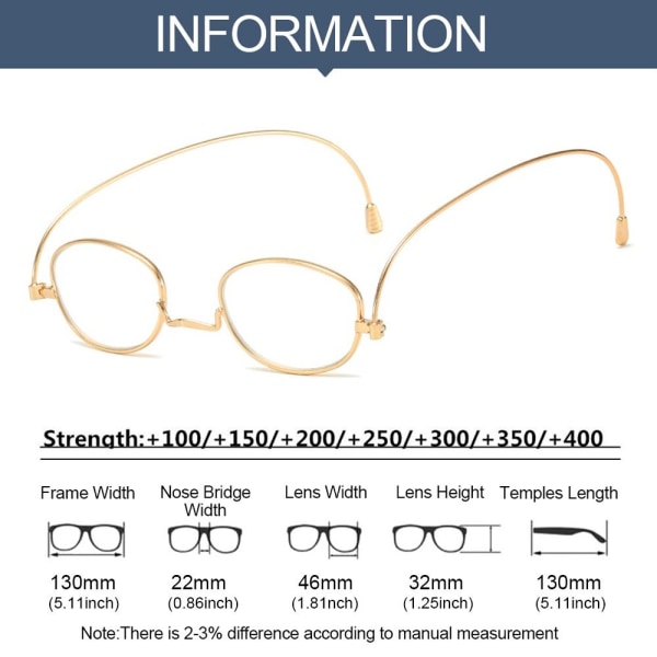 Lesebriller Briller GOLD STRENGTH 400 Gold Strength 400