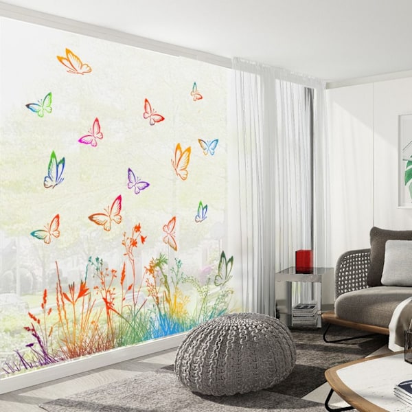 Värikäs Butterfly-seinätarra kukkatarrat 1 1 1