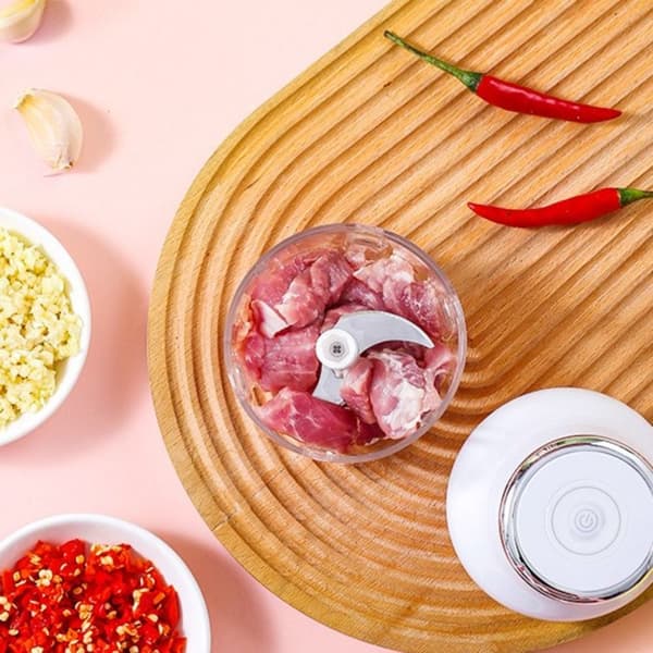 Elektrisk vitlökshackare Veggiehackare VIT white