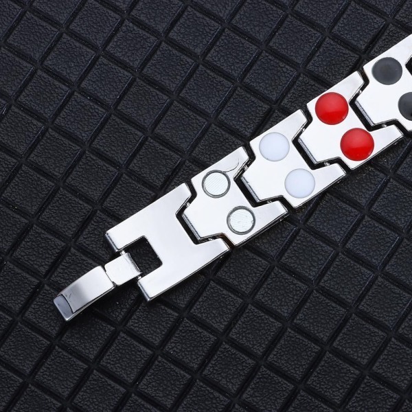 Magnetic Therapy Armband Avtagbar armring GULD&SILVER gold&silver