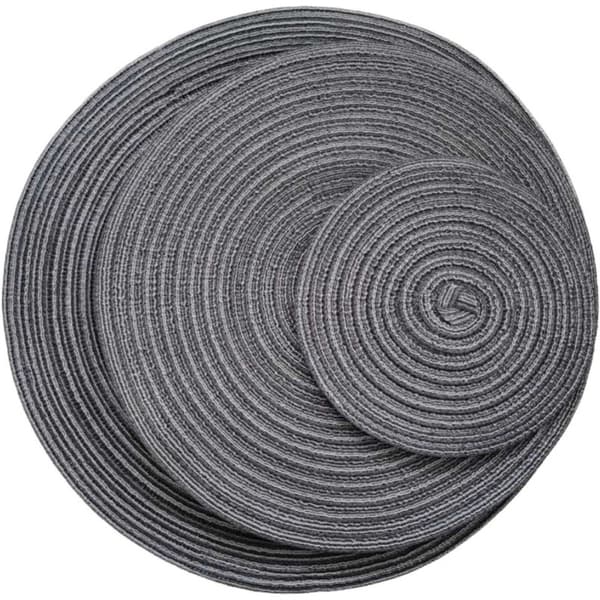 2stk Runde Dekkebrikker Bordmatter KAFFE 2STK-30CM Coffee 2pcs-30cm