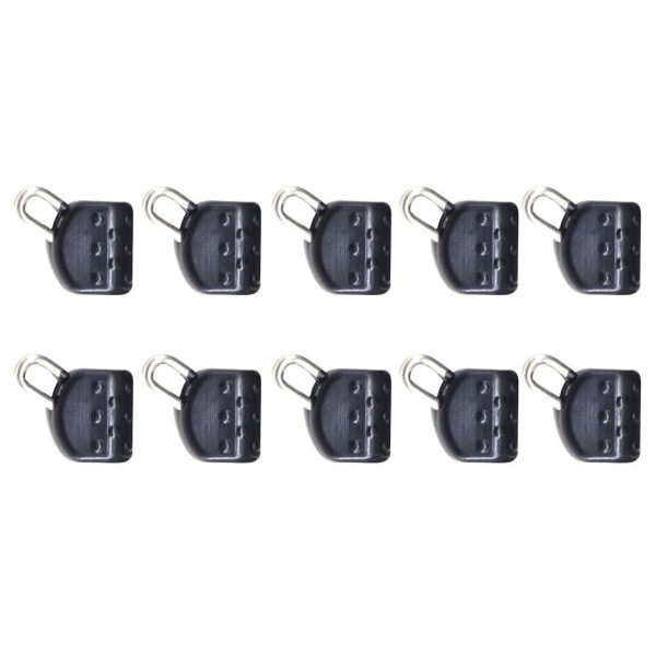 20 stk Abo Float Connectors Clear Snap SORT SORT Black