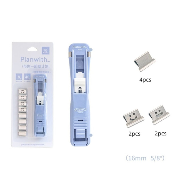 Push Papirklips Pusher Set BLÅTT SETT BLÅTT SET Blue set