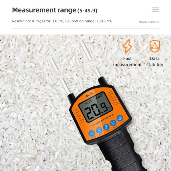 Grain Moisture Meter Digitaalinen LCD viljan kosteus