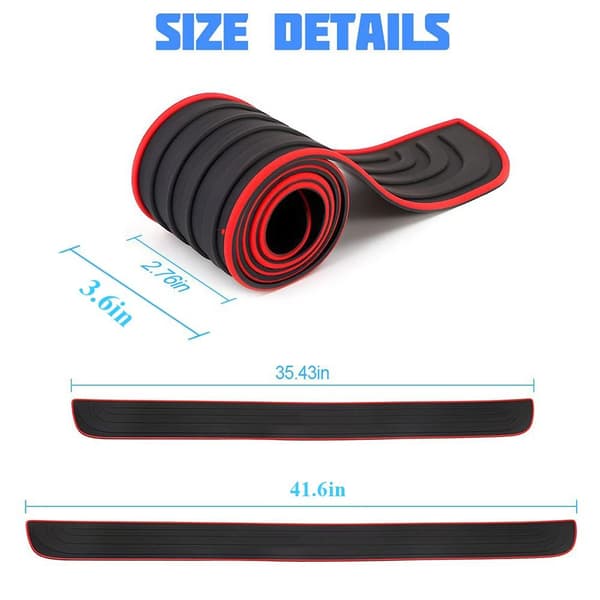 90cmx7cm Bumper Protector Strip Car Protector Pad RØD Red