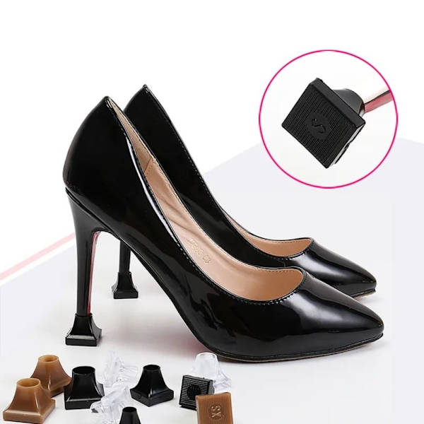 Höga klackar Skoöverdrag Damping Heel Protector SVART S Black S