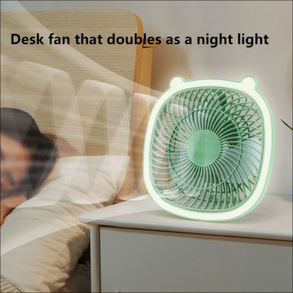 Luminous Fan Mini Desk Fan VALKOINEN White