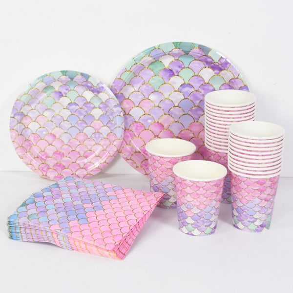 Kertakäyttöinen set Little Mermaid Party 16 kpl PAPERIMUPI 16pcs paper cup