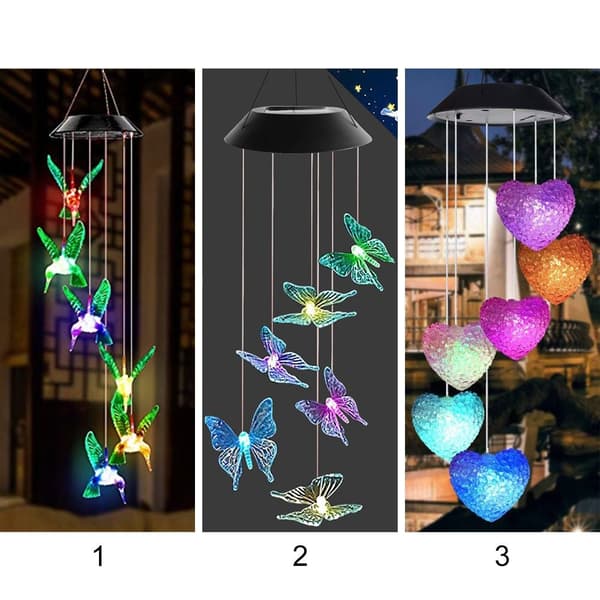 LED Hummingbird Lights Wind Chime 2 2 2