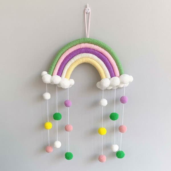 Rainbow Clouds Gobeläng Väggdekor 3 3 3
