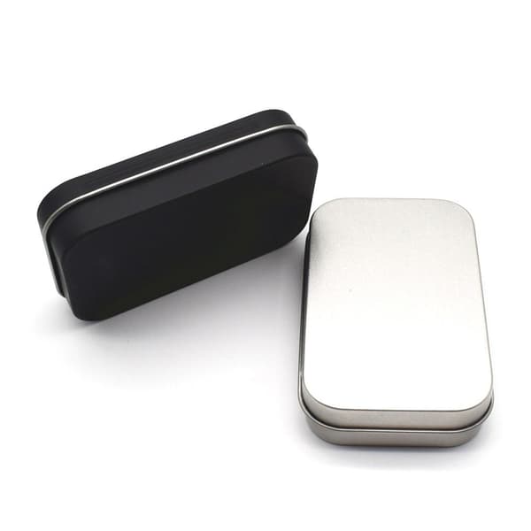 2STK Flip Iron Box Small Box SØLV silver