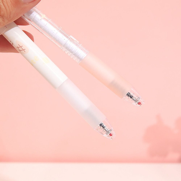 6 STK/Sæt Tryk Neutral Pen Signatur Pen 4 STK-RANDOM 4 STK-RANDOM 4PCS-Random