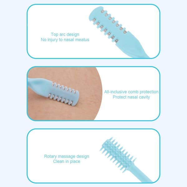 3 ST näshårstrimmer Rengöring Epilator BLÅ Blue
