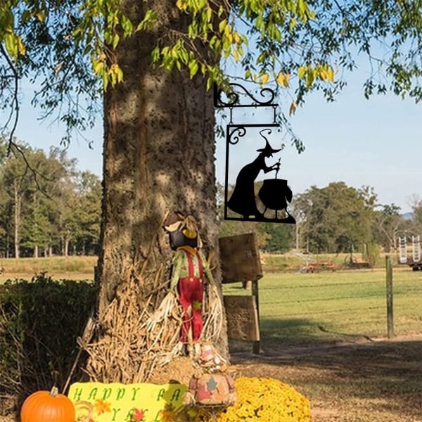 Witch Silhouette Patsas Puutarha Kulmakyltti 30X16CMBAT WITCH BAT 30x16cmBat Witch